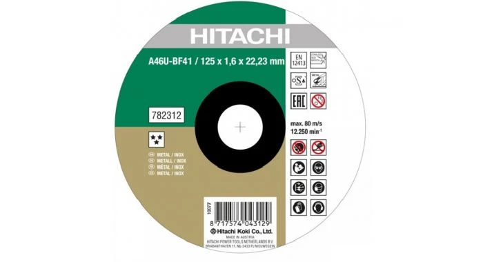 HiKOKI 782313 Doorslijpschijf - 150 X 22,23 X 1,6mm - RVS - Metaal - A46U-BF41 3 HiKOKI 782313 Doorslijpschijf - 150 X 22,23 X 1,6mm - RVS - Metaal - A46U-BF41